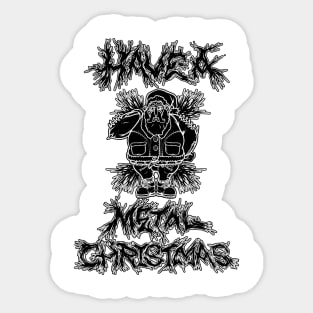 Have a metal christmas Sticker